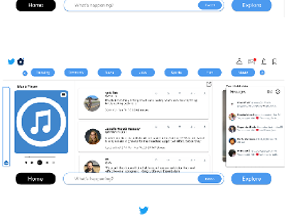 Twitter Homepage UI Design Progression