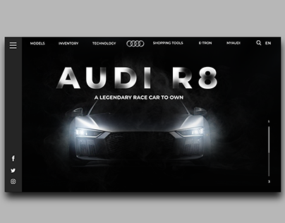 Audi R8 Website design concept