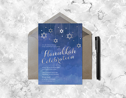 Hanukkah Invitation