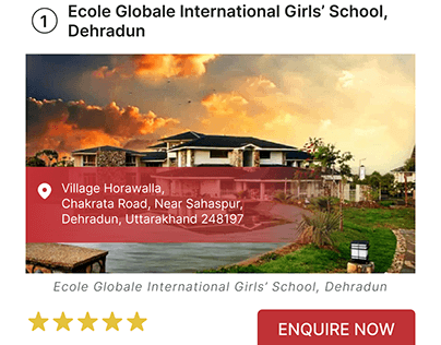 sample mobile website for ecole global school