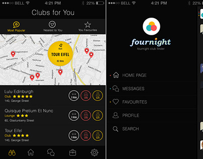 Clubs for you App Design