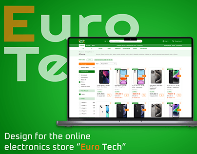 Design for the online electronics store “Euro Tech”