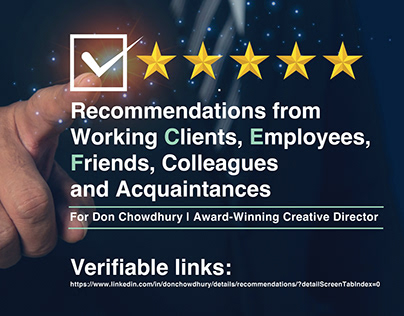 Recommendations from working clients, employees