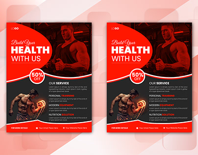 Build health flyer template design for business