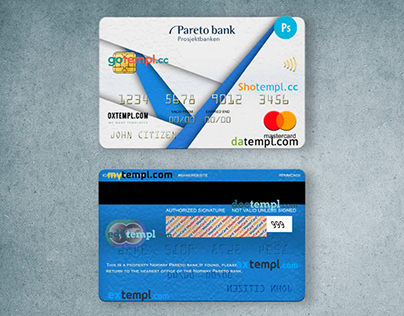 Norway Pareto bank mastercard, in PSD format
