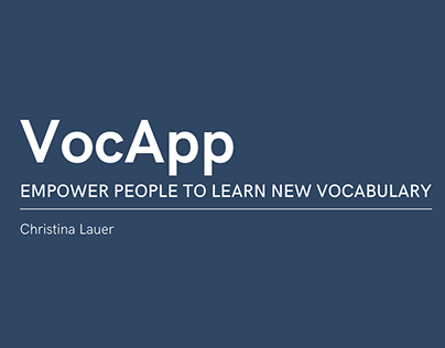 VocApp | Empower People to Learn New Vocabulary