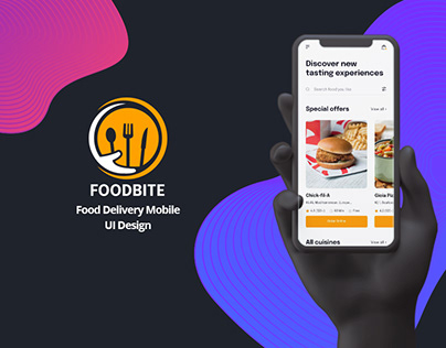 FOODBITE - Mobile app UI Design (Online Food Delivery)