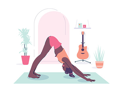Stretching Yoga Illustration