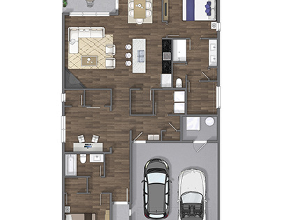 Floor plan 2D rendering in Cincinnati EEUU