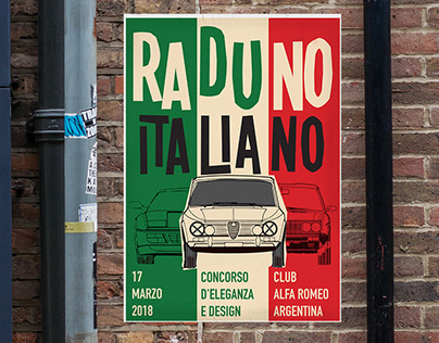 Raduno Italiano. Italian poster design.