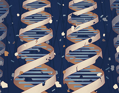 Editorial illustration – DNA damage