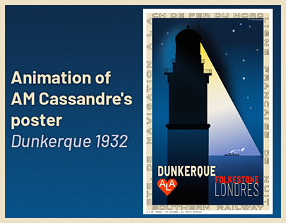 Animation of AM Cassandre's poster - Dunkerque 1932