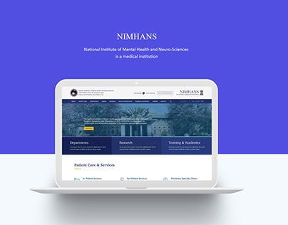 NIMHANS website Redesign. UI/UX