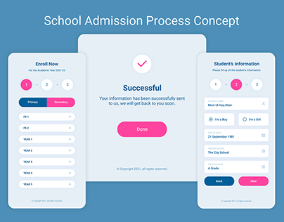 School Admission Process Concept