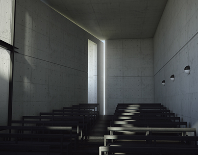 Church of the Light. Tadao Ando. 3D