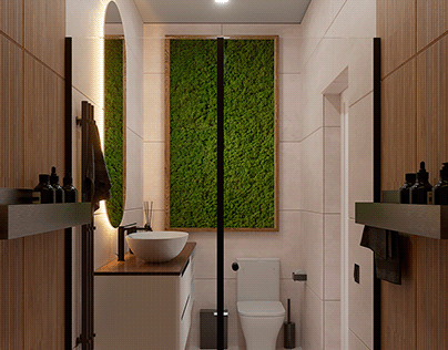 Bathroom in natural colors