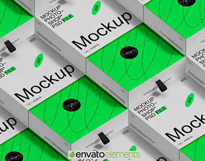 Paper Box Mockup Set - Envato Elements