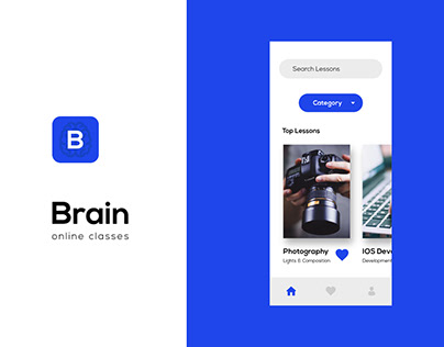 Brain - online classes App UI
