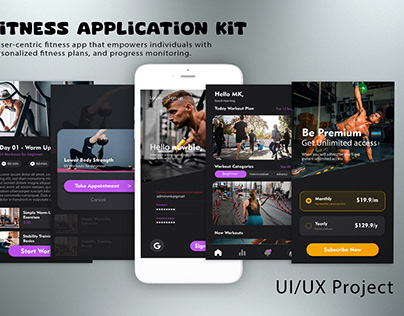 Fitness Mobile Application UI Design