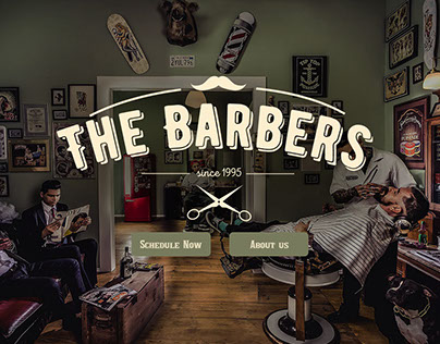 The Barbers UI/UX One Page Site