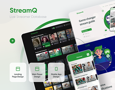 StreamQ Live Stream Database UI/UX Design - Case Study