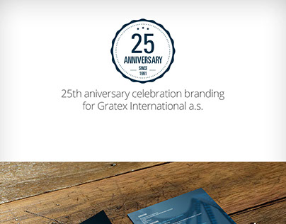 25th aniversary celebration branding materials.