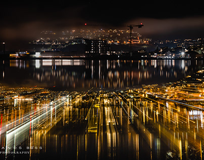Norway/Sogndal city at night, long exposure!