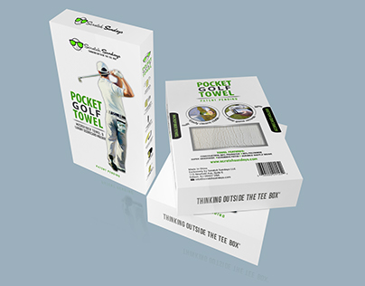 Pocket Golf Towel Packaging design