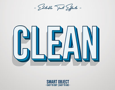 3D Text Style "Glass Clean"