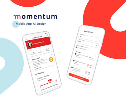 Momentum Insurance Mobile App Ui Designs