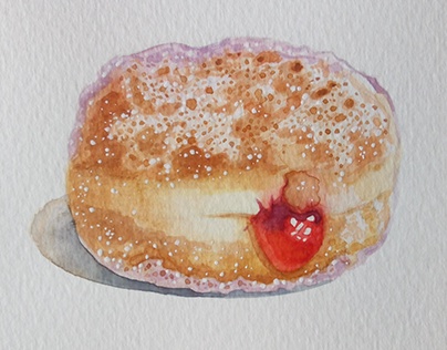 Jam Donut Illustration