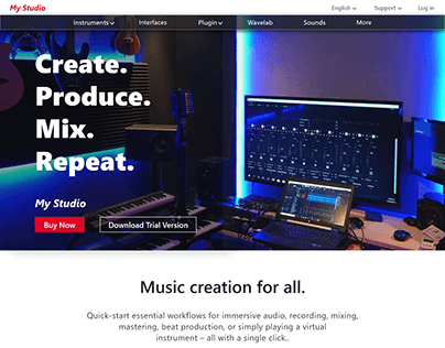 Music Studio DAW I Website Design