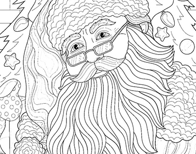 Dibujos para Colorear Papá Noel
