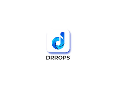 Drrops logo design D music logo