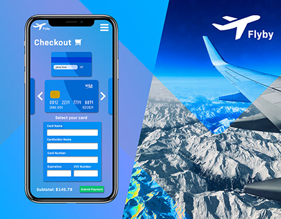 Flyby Airlines Checkout Screen