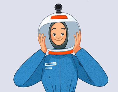 Space children’s book illustrations
