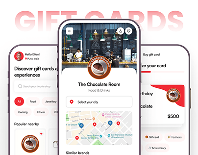 Digital Gift Cards UI/UX App Design