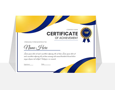 Profetional certificate design template