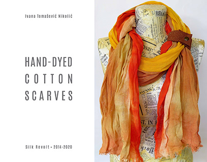 Hand-dyed cotton scarves