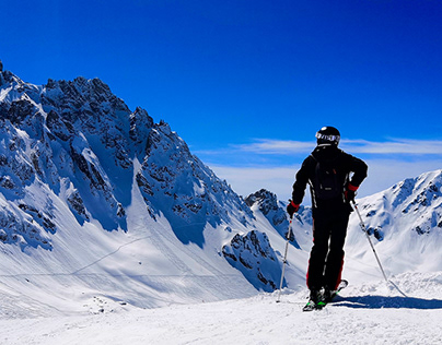 Skiing at Alps