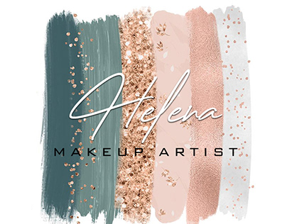 Colorful Makeup artist logo