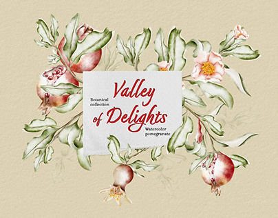 Watercolor botanical collection Valley of Delights
