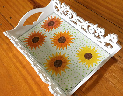Bandeja de Girassóis - Sunflowers Tray