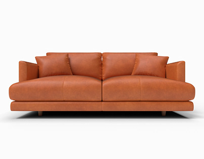 Saylor Lewis 2 seat leather Sofa