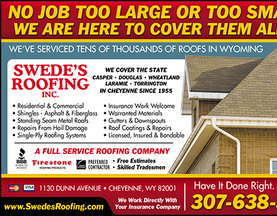 Sample Ad for Roofing Company