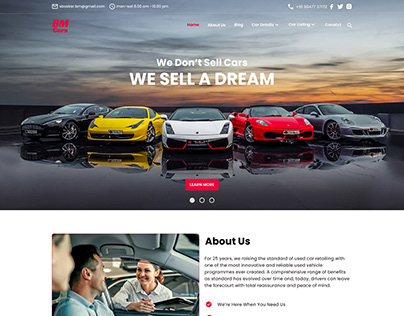 Car Dealer & Car Slaes Landing Page webdesign -2023