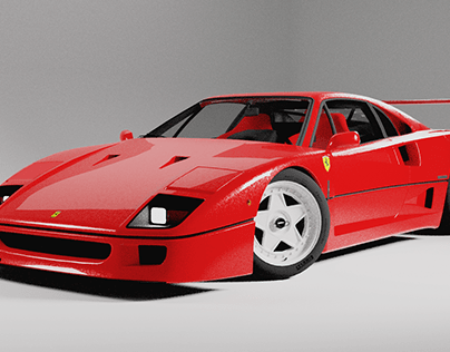 Ferrari F40|Full CGI|Studio Render