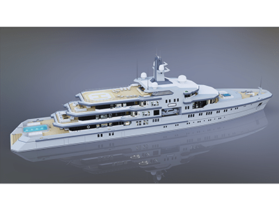 90m. Explorer Yacht Animation