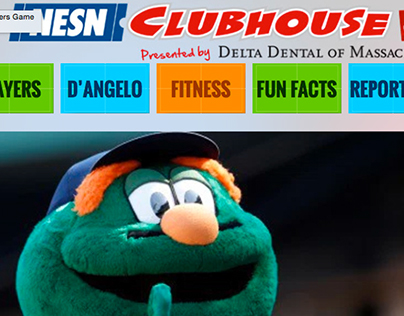 NESN Clubhouse webpage design
