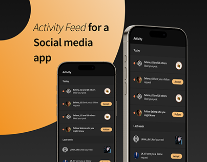 Activity Feed for a Social Media App